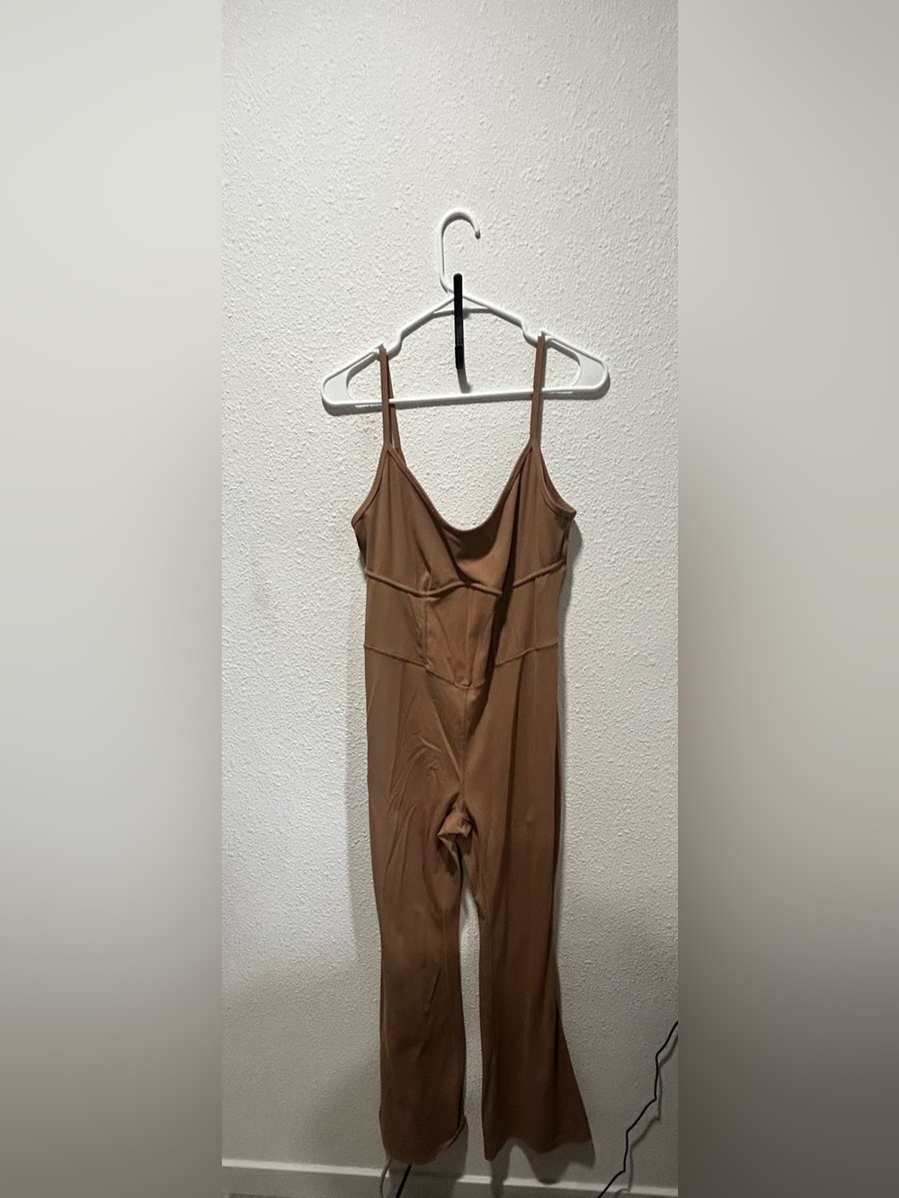 JoyLab Nude Tan Active one piece flared pant suit